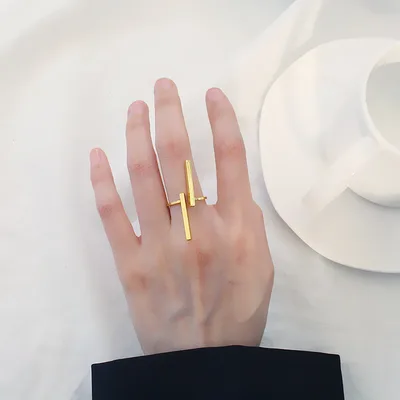 Women's New Creative Simple Geometric Ring 02Gold - Shop at LoveMi