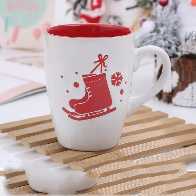 Creative Cute Cartoon Snowman Santa Claus Ceramic Cup Christmas Mug Small Gifts Christmas A17 - Shop at LoveMi