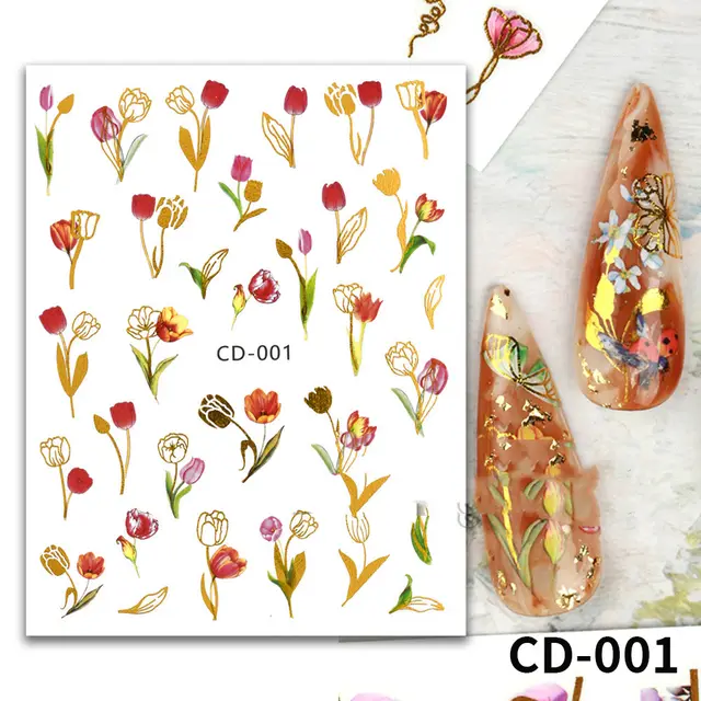 Nail Sticker New Alphanumeric All Black And White Butterfly Cd001 - Shop at LoveMi