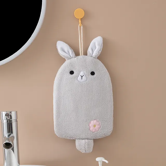 Cartoon Coral Wool Absorbent Towel Light Grey - Shop at LoveMi