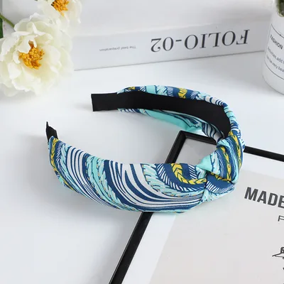 Cute Plain Satin Wide brimmed Headband For Children And Adults Light Blue - Shop at LoveMi