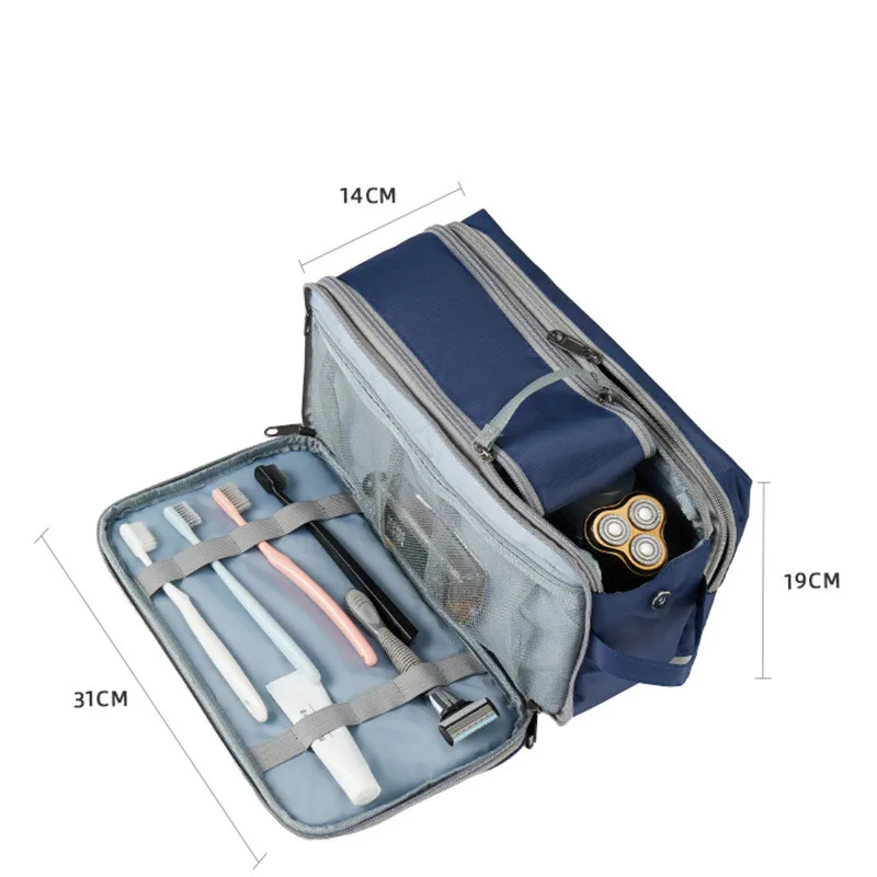 Large Capacity Men's Wash Bag Portable Portable Travel Blue - Shop at LoveMi