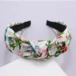 New Retro Hair Headband Temperament Trend Fabric Wide Edge - Beige