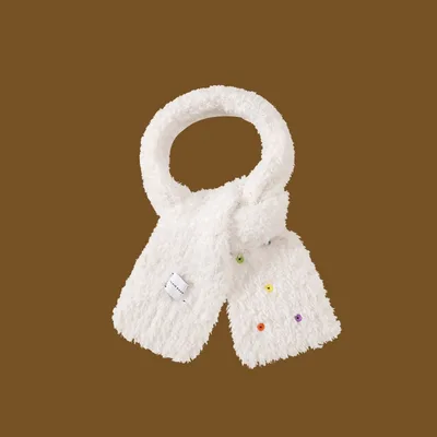 Women's Winter Button Versatile Wool Hat White Scarf - Shop at LoveMi