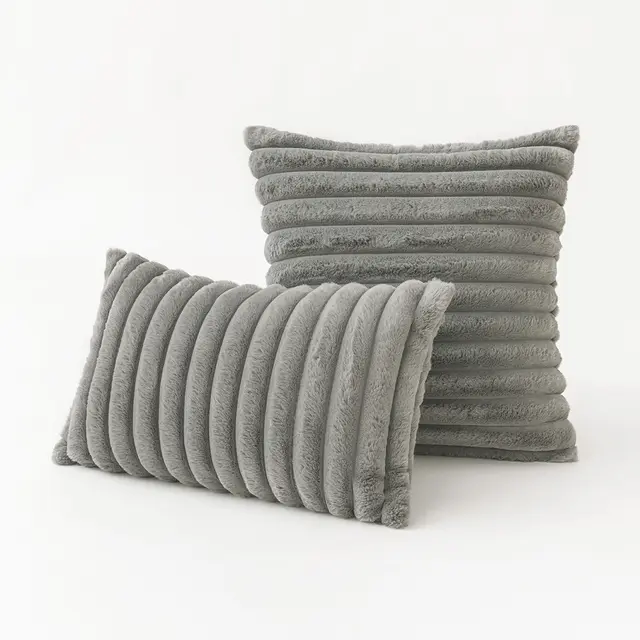 Living Room Bedroom Sofa Pillow Cover Grey - Shop at LoveMi