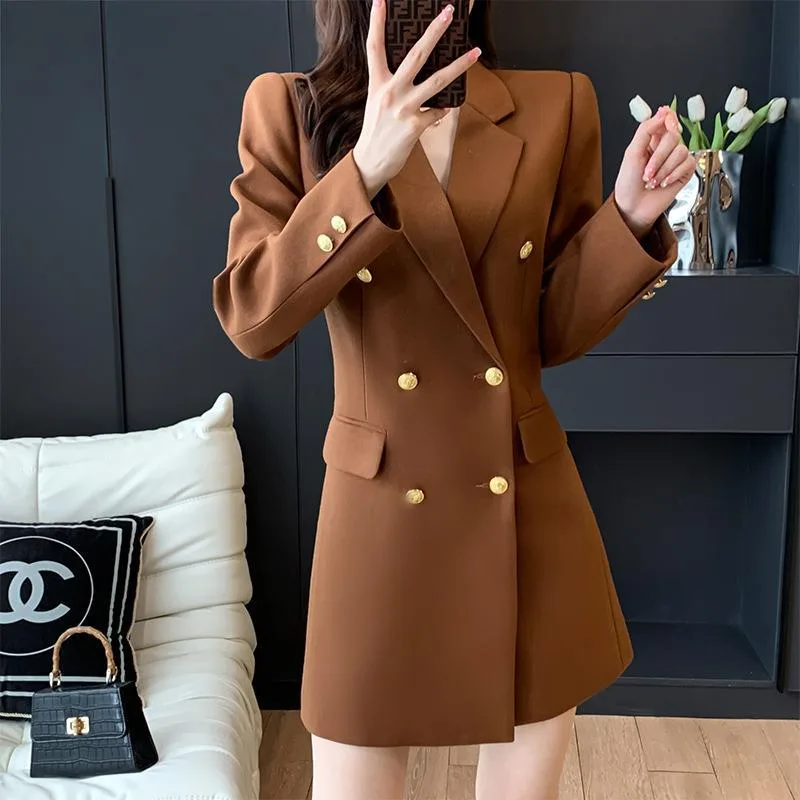 English Style Small Man Medium Long Coat Coffee - Shop at LoveMi