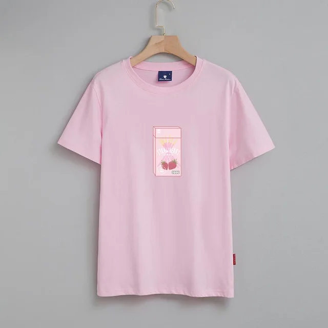 Strawberry Chocolate Bar Box Cotton T shirt Pink - Shop at LoveMi