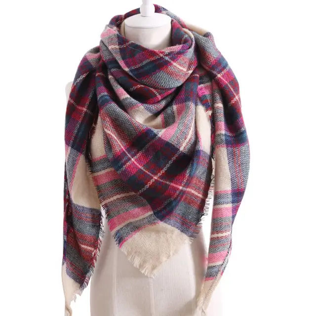 European And American Triangle Cashmere Women's Winter Scarf Shawl New Seven Colours - Shop at LoveMi