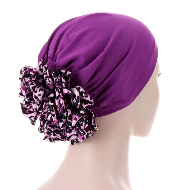 Women's Fashion Multicolor Tapestry Scarf Hat Purple - Shop at LoveMi