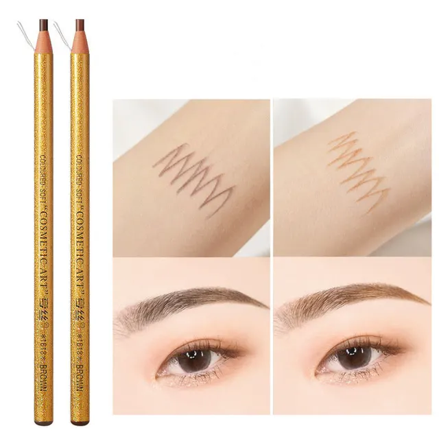 Cable Eyebrow Pencil Waterproof And Sweat Resistant Deep Coffee Medium Coffee - Shop at LoveMi