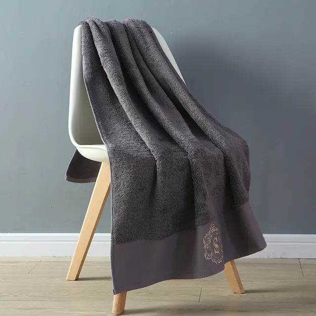 Five-star Hotel Bath Towels Are Soft And Absorbent - Dark Grey