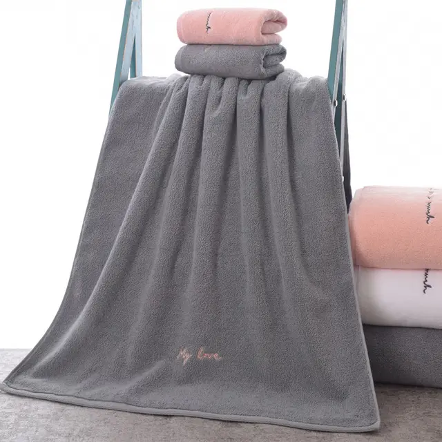 Home Couples Bathing Large Towel Grey - Shop at LoveMi