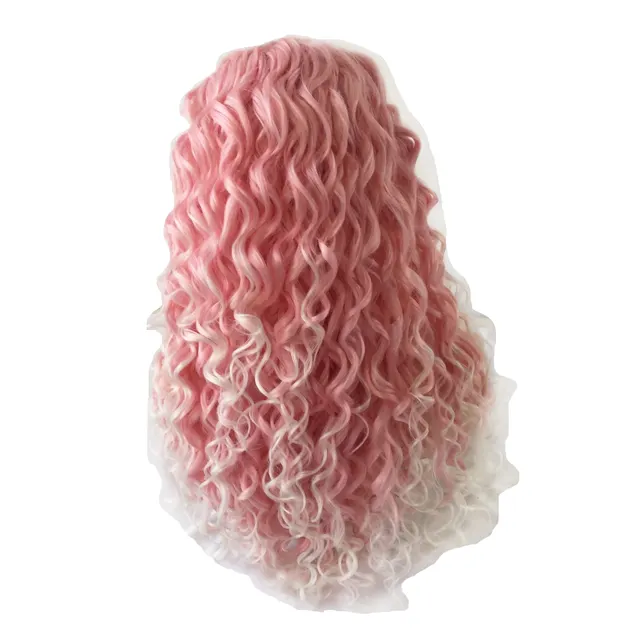 Lace False Chemical Fiber Head Cover Long Roll Pink - Shop at LoveMi