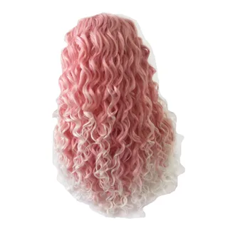 Lace False Chemical Fiber Head Cover Long Roll - Pink