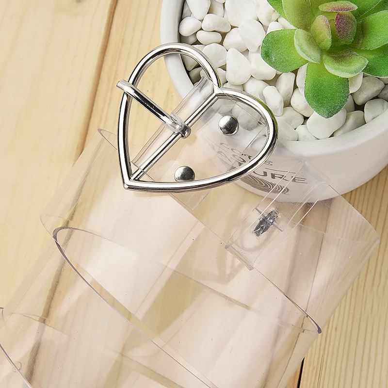 Women's Fashion Simple And Easy To Match Casual Love Belt - Silver Transparent Band