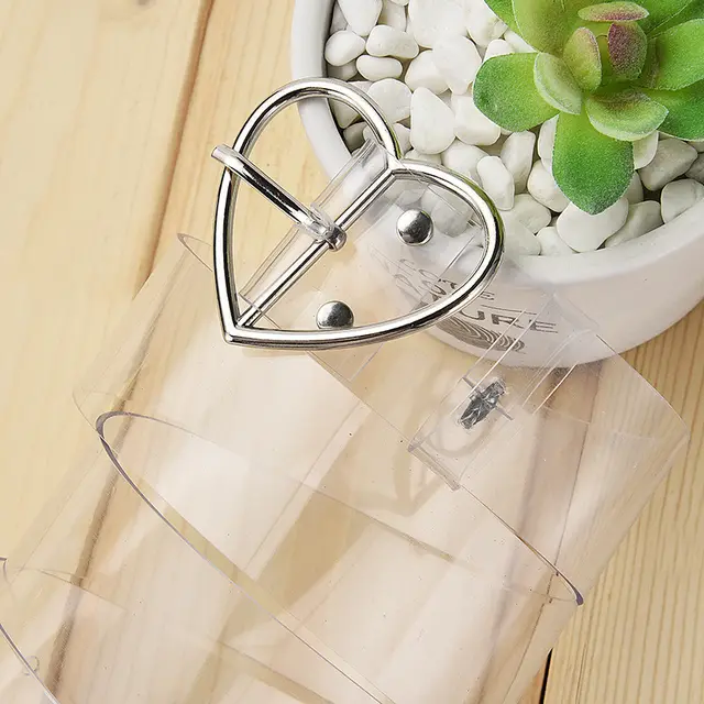 Women's Fashion Simple And Easy To Match Casual Love Belt Silver Transparent Band - Shop at LoveMi