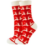 Christmas Santa Claus Women's Socks Elk Tide - 5Color