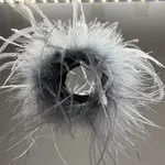 New Antique Snap Ring Bracelet Feather Wrist Band Jewelry Toy Headdress - Grey