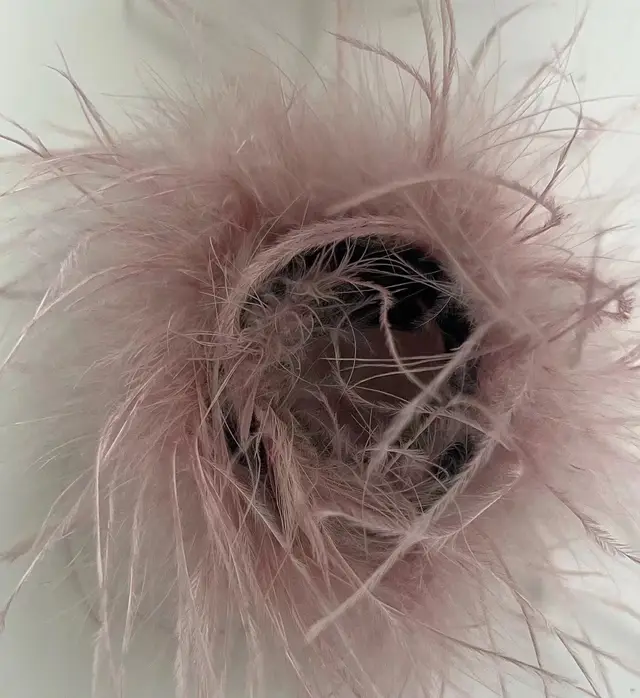 New Antique Snap Ring Bracelet Feather Wrist Band Jewelry Toy Headdress Leather Powder - Shop at LoveMi