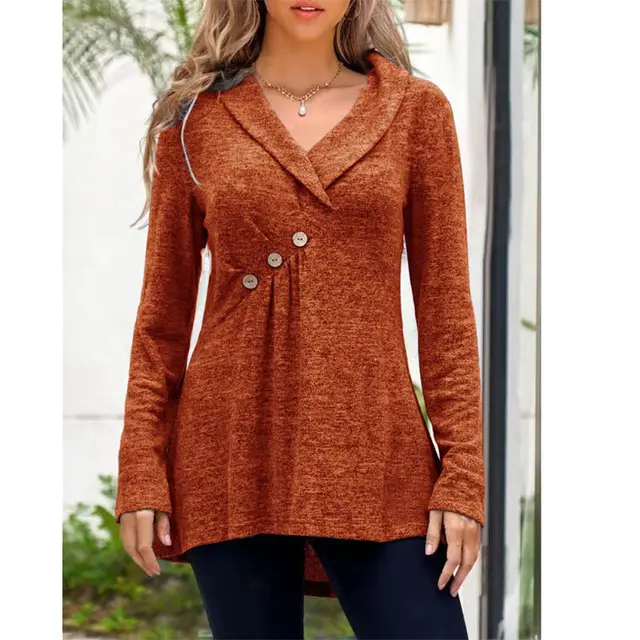 European And American Knitwear Cashmere Sweater Base Coat Orange - Shop at LoveMi