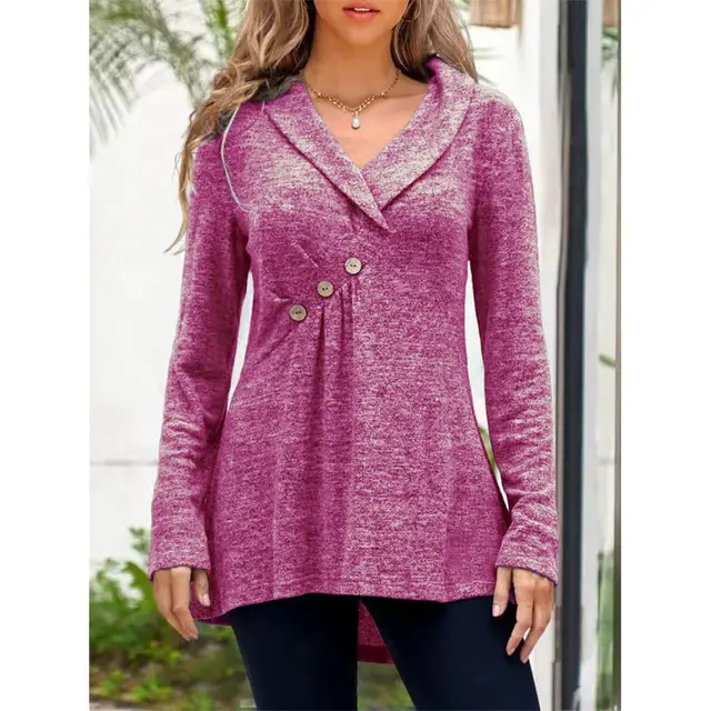 European And American Knitwear Cashmere Sweater Base Coat Rose Red - Shop at LoveMi
