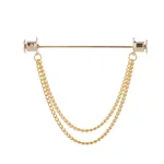 Flat Head Gold Double Chain