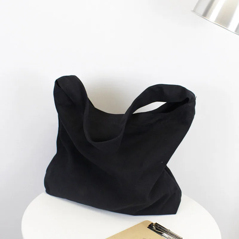 Women's Fashion Simple Casual Literary Canvas Shoulder Crossbody Bag Black - Shop at LoveMi