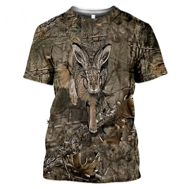 Outdoor Jungle Camouflage Animal Mesh T Shirt Mn2Style - Shop at LoveMi