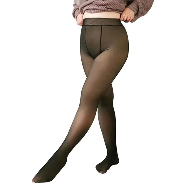 Pantyhose Oversize Skin Piercing Leggings Plush Black Pantyhose - Shop at LoveMi