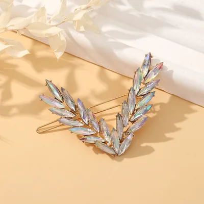 Korea Wheat Spike Frog Clip Back Of The Head A Word Hair Card Silver - Shop at LoveMi