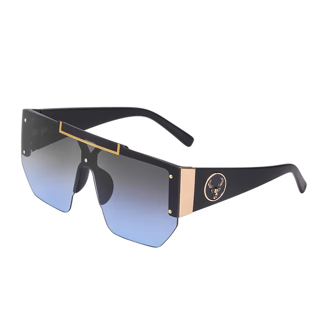 Women's Anti Ultraviolet One piece Sunglasses C7 Grey Blue - Shop at LoveMi