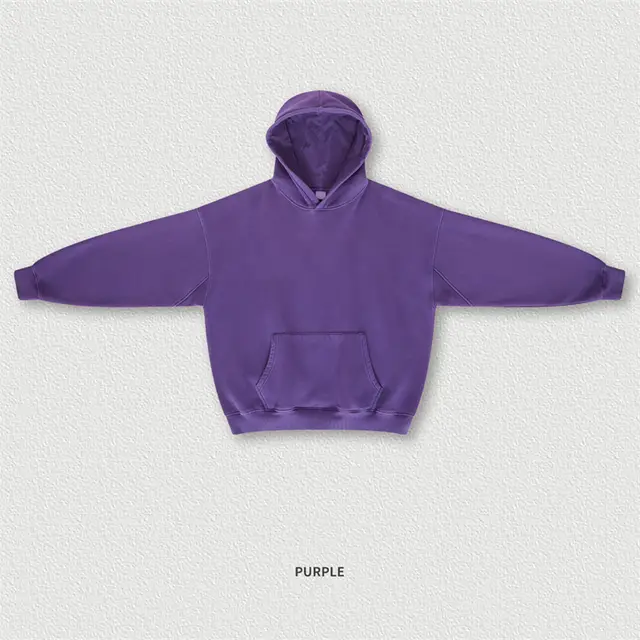 Old Plush Hoodie Washed In Autumn And Winter Purple - Shop at LoveMi
