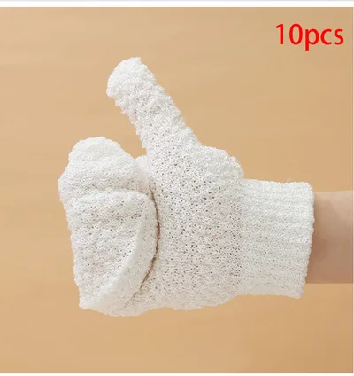Bath Gloves Bath Exfoliation Cleaning Bath Supplies And Tools White 10Pcs - Shop at LoveMi