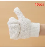 Bath Gloves Bath Exfoliation Cleaning Bath Supplies And Tools - White 10Pcs