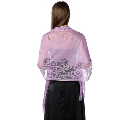 Lace Shawl Bridesmaid Evening Dress Cheongsam Shawl Light Purple - Shop at LoveMi