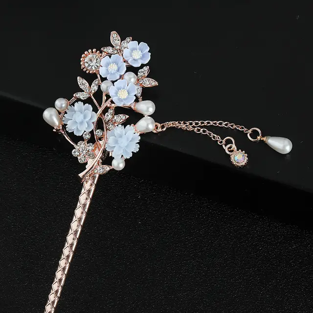 Bride's Vintage Tassel Classic Hairpin Light Blue - Shop at LoveMi