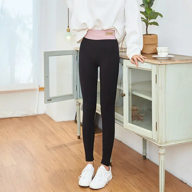 Women's Plush High Waist Leggings Black - Shop at LoveMi