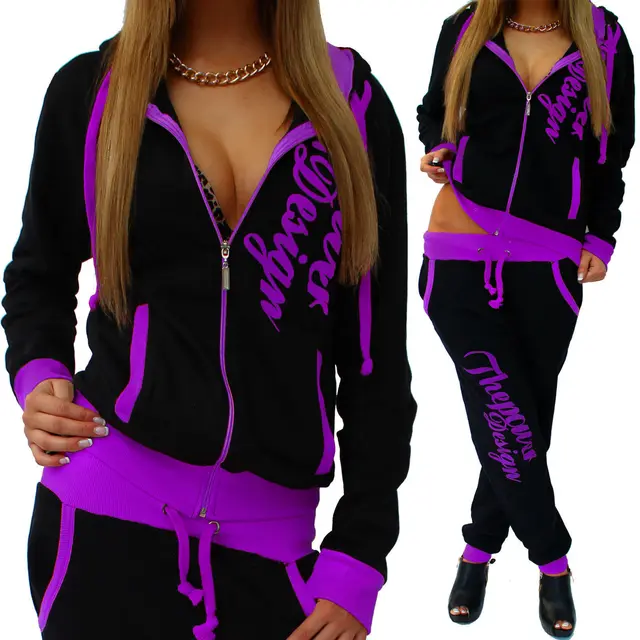 Women's Casual Knitted Sportswear Suit Purple - Shop at LoveMi