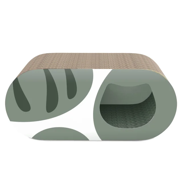 Runway Round Cat Scratch Board With Corrugated Paper Greybrown Cat Pattern - Shop at LoveMi