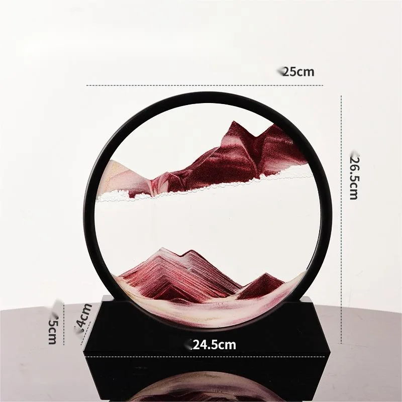 Quicksand Painting Hourglass Ornaments Decoration Glass Crafts Size12 Coffee - Shop at LoveMi