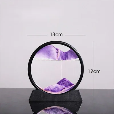 Quicksand Painting Hourglass Ornaments Decoration Glass Crafts Size7 Purple - Shop at LoveMi