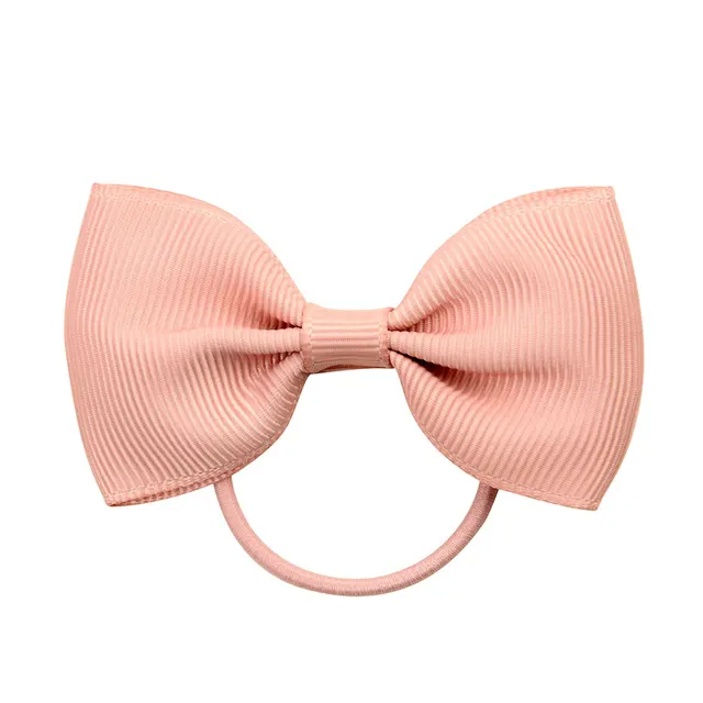 Children's Elastic Bowknot Lovely Hair Rope Beige - Shop at LoveMi