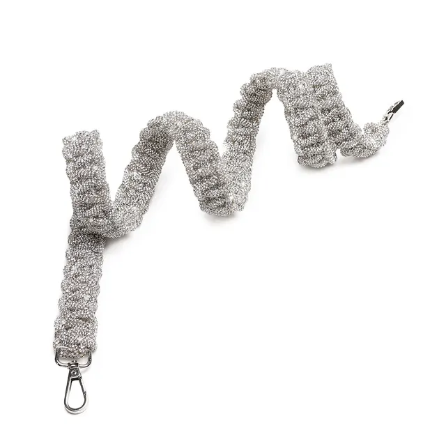 Luggage Accessories With Crystal Diamond Shoulder Strap Silver - Shop at LoveMi