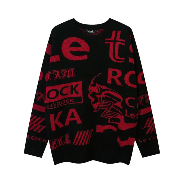 Men's And Women's Loose Lazy Casual Sweater Black - Shop at LoveMi