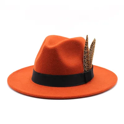 British Style Versatile Flat Border Jazz Hat Woolen Rust Red - Shop at LoveMi