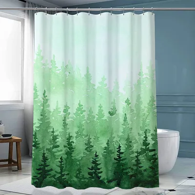 Ink Forest Shower Curtain With Hook J - Shop at LoveMi