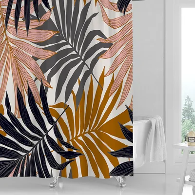 Printed Shower Curtain Waterproof Polyester Shower Curtain I - Shop at LoveMi