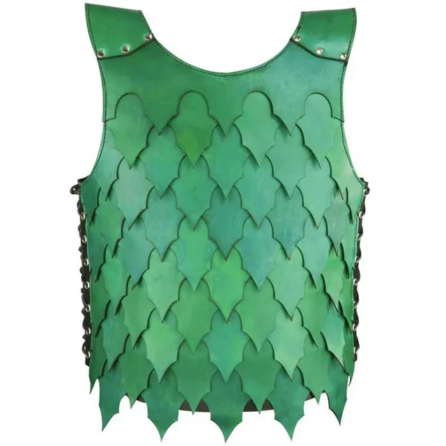 Lace Scales Leather Leather Battle Suit Green - Shop at LoveMi