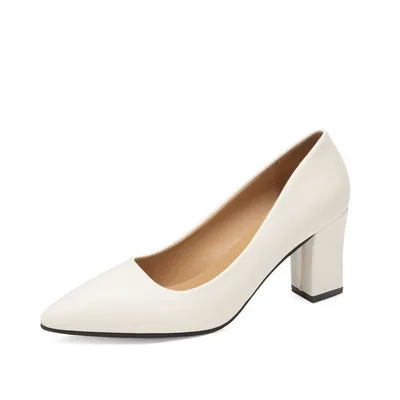 Fashion Versatile Female High Heels White - Shop at LoveMi