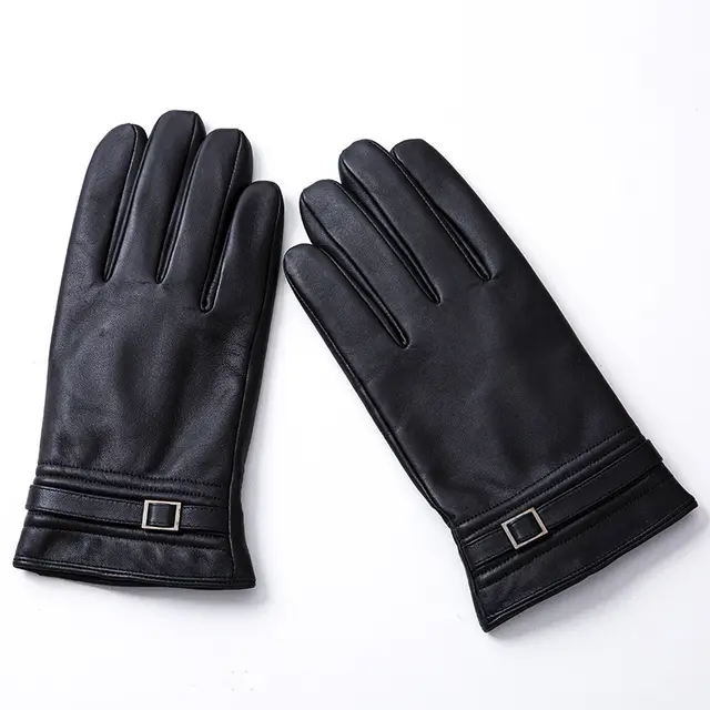 Outdoor Riding Business Men's Leather Gloves Black - Shop at LoveMi